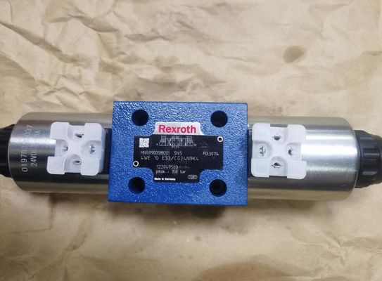 Οι κατευθυντικές βαλβίδες στροφίων Rexroth R900588201 4WE10E3X/CG24N9K4 4WE10E33/CG24N9K4, κατευθύνουν λειτουργημένος, με το σωληνοειδές πραγματικό