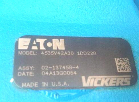 02-137458-4 4535V42A30-1DD22R Eaton Vickers 4535V δακτυλογραφεί τη διπλή Vane αντλία