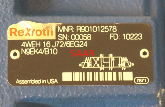 Rexroth R901012578 4 WEH 16 J 7 Π.Χ. 24N9EK4/B10 Χ/6 4 WEH 16 κατευθυντική βαλβίδα 72/6 στροφίων J Π.Χ. 24N9EK4/B10