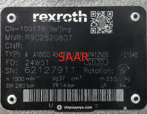 R902520807, AA10VS045DFR1/31R-VPA12N00-S1648 Ρεξρόθ Α10VSO σειρά Αξιακή αντλία με έμβολο μεταβλητή